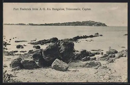 AK Trincomalie, Fort Frederick from A. G. A.`s Bungalow