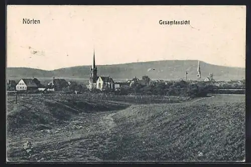 AK Nörten, Gesamtansicht mit Bergpanorama