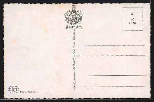 AK Northeim i. Hann., Weihestätte, Lange Brücke, Harztor, Kaserne, Feuerteich, Rhume