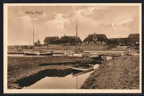 AK Hallig Oland, Am Hafen