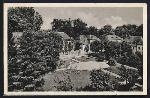 AK Ebersdorf /Thür., Park aus der Vogelschau