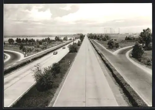 AK Hermsdorf /Stadtroda, Hermsdorfer Kreuz, Autobahn Richtung Berlin