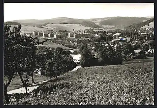 AK Raschau / Erzg., Ortsansicht mit Umgebung