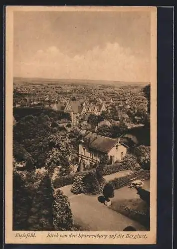 AK Bielefeld, Blick von der Sparrenburg auf die Berglust