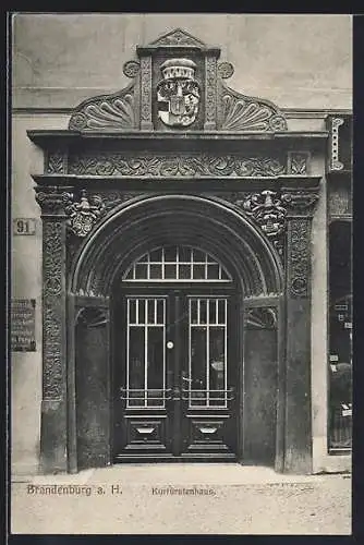 AK Brandenburg a. H., Kurfürstenhaus, Portal