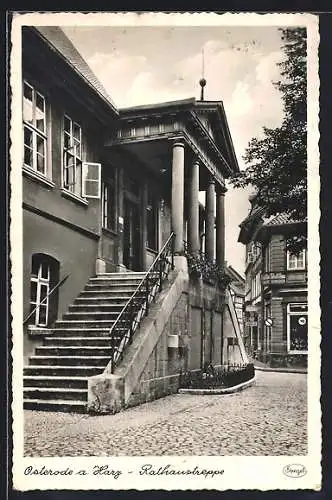 AK Osterode am Harz, An der Rathaustreppe