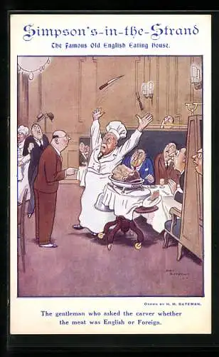 AK London, Simpson`s-in-the-Strand, The gentleman who asked the carver...