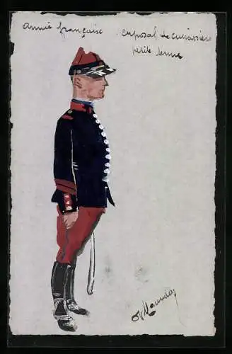 Künstler-AK Handgemalt: Armée francaise, Caporal