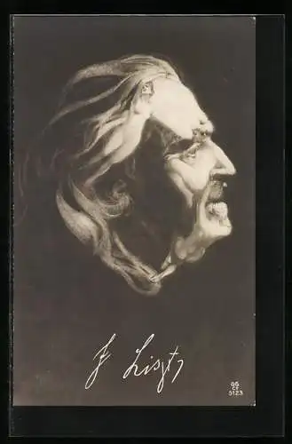 AK Komponist Franz Liszt, Portrait, Metamorphose
