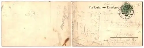 Klapp-AK Pernitz, Ansicht aus der Vogelschau