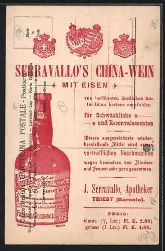 Künstler-AK Milano, Piazza Camposanto, Vino di China Serravallo