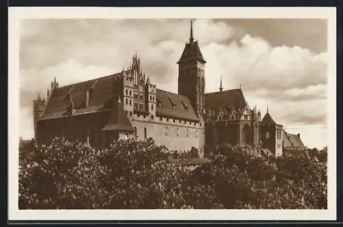 AK Marienburg in Westpr., Südostansicht des Hochschloss