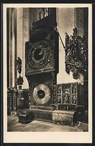 AK Danzig / Gdansk, Marienkirche, Astronomische Uhr