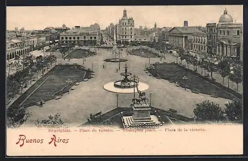 AK Buenos Aires, Siegesplatz, Plaza de la victoria