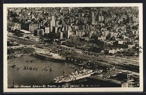 AK Buenos Aires, El Puerto y vista parcial de la ciudad