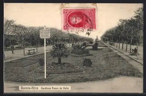 AK Bueno-Aires, Jardines Paseo de Julio