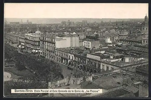 AK Buenos Aires, Vista Parcial al Este Tomada de la Torre de La Prensa