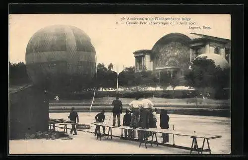 AK Brüssel / Bruxelles, Anniversaire de l`Indépendance Belge 1905, Ballon