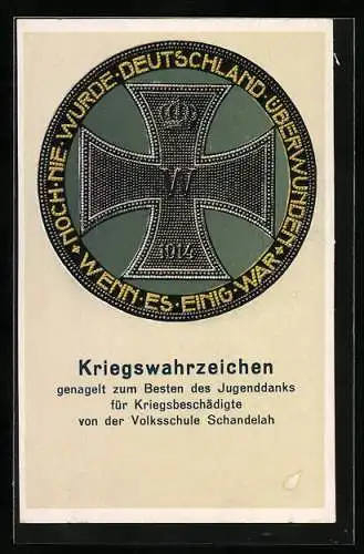 AK Schandelah, Nagelung eines Kriegswahrzeichens zum Besten des Jugenddanks für Kriegsbeschädigte von der Volksschule