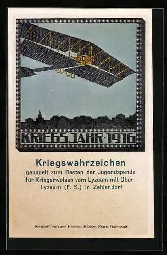 AK Zehlendorf, Nagelung eines Kriegswahrzeichens zum Besten der Jugendspende für Kriegerwaisen vom Ober-Lyzeum 1916