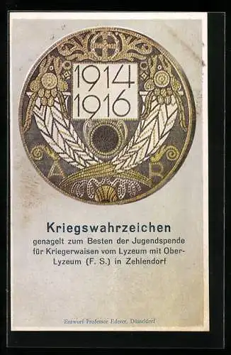 AK Zehlendorf, Nagelung eines Kriegswahrzeichens zum Besten der Jugendspende für Kriegerwaisen vom Lyzeum 1916