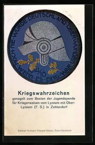 AK Zehlendorf, Nagelung eines Kriegswahrzeichens zum Besten der Jugendspende für Kriegerwaisen vom Ober-Lyzeum