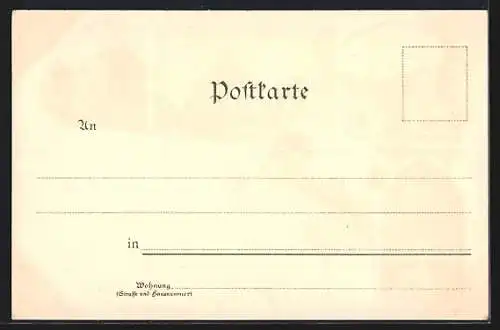 Lithographie Paderborn, Lehrerinnen-Seminar, Ausfluss der Pader, Rathhaus, Dominneres, Dom
