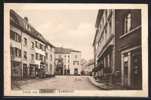 AK Linnich, Strassenpartie mit Geschäften