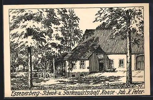 Künstler-AK Bad Essen, Gasthof Essenerberg / Kaase K. Peter