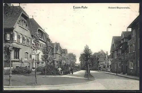 AK Essen an der Ruhr, Blick in die Richard-Wagnerstrasse