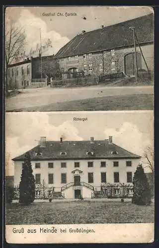 AK Heinde bei Grossdüngen, Gasthof Chr. Bartels, Rittergut