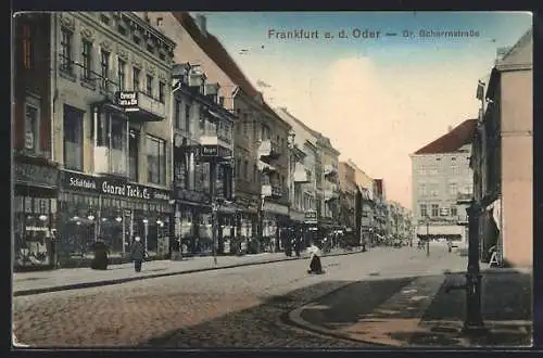 AK Frankfurt a. d. Oder, Schuhfabrik Conrad Tack & Co., Gr. Scharrnstrasse