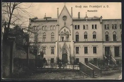 AK Frankfurt a. O., Marienstift mit Garten