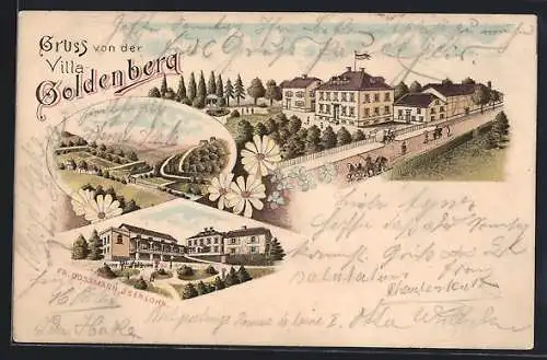 Lithographie Remscheid, Gasthof Villa Goldenberg