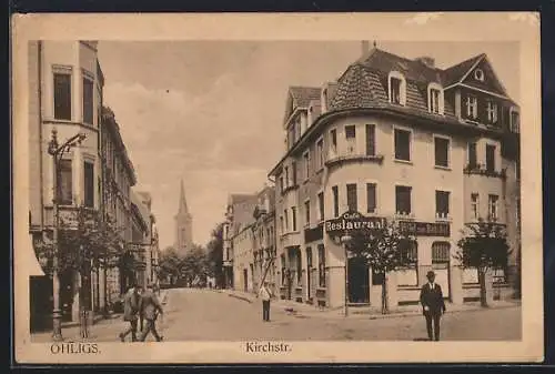 AK Ohligs, Restaurant-Hotel zum Bahnhof an der Kirchstrasse