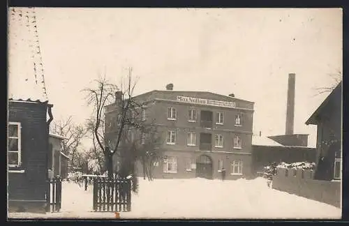 Foto-AK Niendorf, Korbwarenfabrik Max Nollau