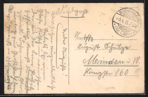 AK Gross-Königsdorf, Restauration v. Mathias Trebels, Bahn-Ansicht, Hauptstrasse