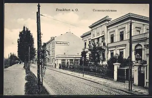AK Frankfurt a. O., Gewehr-Fabrik, Crossenerstrasse