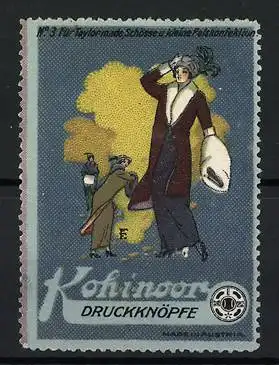 Reklamemarke Koh-i-noor Druckknöpfe, für Pelzkonfektionen, Bild 3