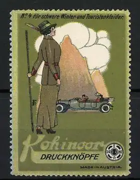 Reklamemarke Koh-i-noor Druckknöpfe, für schwere Winter- und Touristenkleider, Bild 4