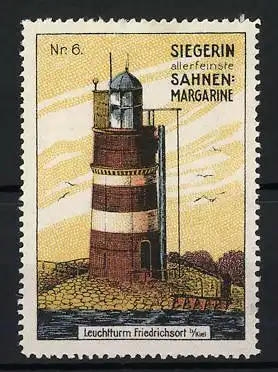 Reklamemarke Kiel-Friedrichsort, Leuchtturm, Siegerin allerfeinste Sahnenmargarine, Bild 6