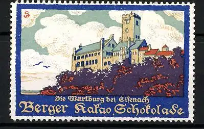 Künstler-Reklamemarke Sigmund von Suchodolski, Eisenach, Wartburg, Berger Kakao & Schokolade