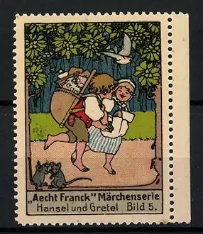 Reklamemarke Aecht Frank Kaffeezusatz, Märchenserie, Hänsel und Gretel, Bild 5