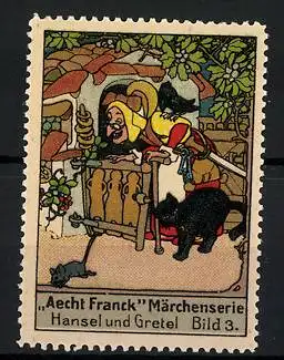 Reklamemarke Aecht Franck Kaffeezusatz, Märchenserie, Hänsel und Gretel, Bild 3