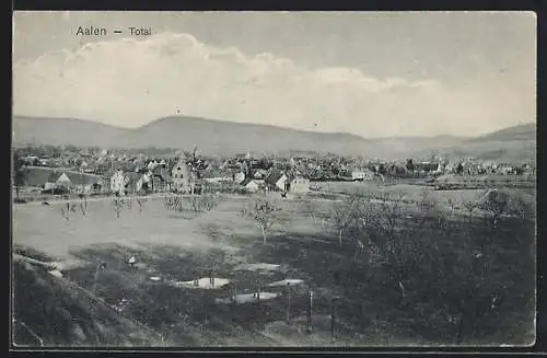 AK Aalen, Totalansicht mit Bergpanorama