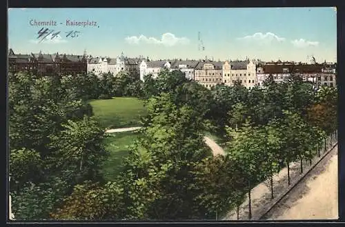 AK Chemnitz, Blick auf den Kaiserplatz