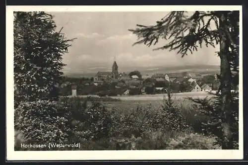 AK Horhausen /Westerwald, Ortsansicht aus der Ferne