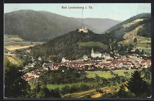 AK Bad Leutenberg, Ortspanorama mit Stadtkirche