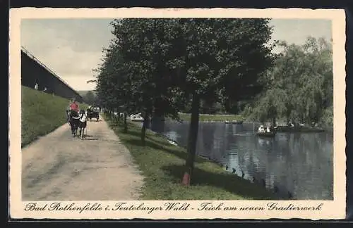 AK Bad Rothenfelde, Teich am neuen Gradierwerk