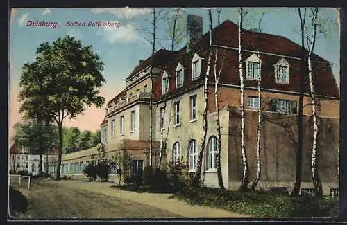 AK Duisburg, Blick auf das Kurhotel Raffelsberg